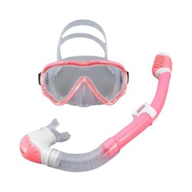 Imagem de Máscara De Mergulho Infantil Com Snorkel, Anti-Vazamento, Anti-Embaçan