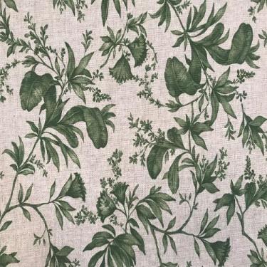 Imagem de Tecido Linho Estampado Floral Verde - 1,50m de Largura