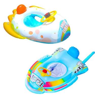 Imagem de Boia Bote Infantil Inflável Carro Com Volante Buzina Piscina - Lirena 