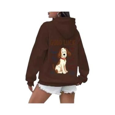 Imagem de Moletom Feminino Y2K Casual De Rua Com Capuz, Manga Longa E Bolso Cang