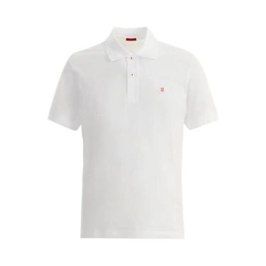 Imagem de Camisa Polo Masculina De Manga Curta Em Cor Sólida Com Gola E Botão, C