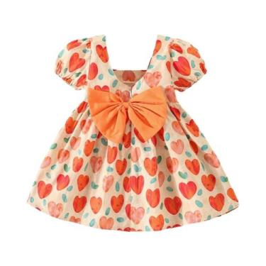 Imagem de Vestido Diário De Verão Com Estampa De Laço Para Meninas De 0 a 3 Anos