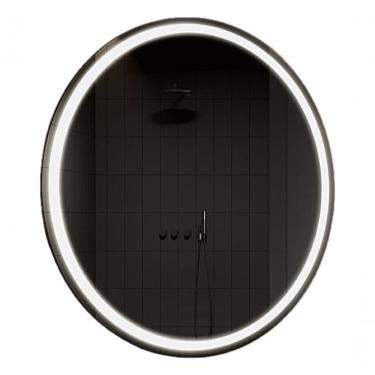 Imagem de Espelho Redondo 90cm Led Jateado Frontal Touch Maquiagem Banheiro Frio