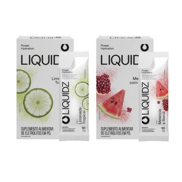 Imagem de LIQUIDZ - Eletrólitos Zero Açúcares - Limonada | Melancia - Kit 2 Caixas - 12 sachês-Unissex