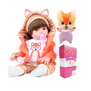 Imagem de Bebê Reborn Boneca Realista Menina Silicone 48cm - MIEMAY KIDS, Raposa