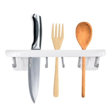 Imagem de Organizador De Cozinha Porta Utensílios De Parede Talheres Facas Com Ganchos