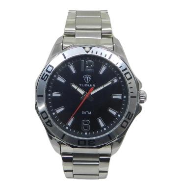 Imagem de Relógio Masculino Tuguir Analógico TG173-2C Prata e Preto-Masculino