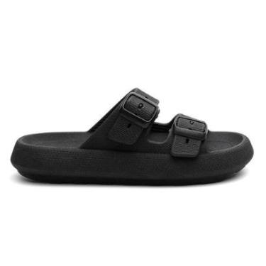 Imagem de Sandália Chinelo Nuvem Plataforma Tira Dupla Com Fivela Flat-Unissex
