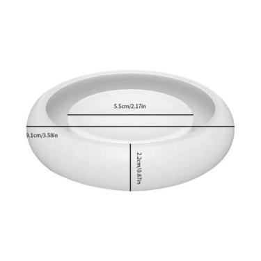 Imagem de Molde De Silicone Circular Para Suporte De Velas, Resina Epóxi, Concre