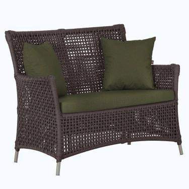 Imagem de 1 Sofá área Externa Igapó Alumínio Fendi Corda Náutica E13 Marrom