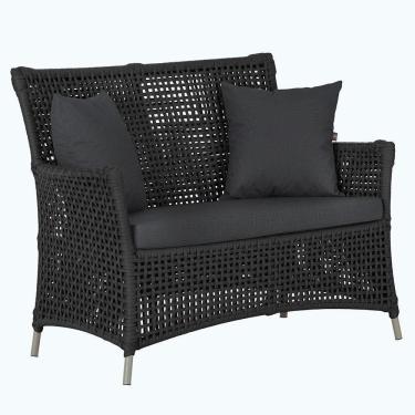 Imagem de 1 Sofá área Externa Igapó Alumínio Fendi Corda Náutica E11 Preto