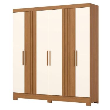 Imagem de Guarda Roupa Casal 6 Portas 3 Gavetas Francês B367 Cinamomo Off White - Henn - Briz