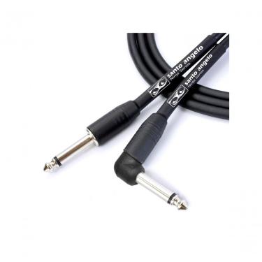 Imagem de Cabo para Guitarra Ninja l Cable 0,20MM P10-P10 90° 3,05M para Instrumentos Musicais com Cobre OFHC Preto Santo Angelo