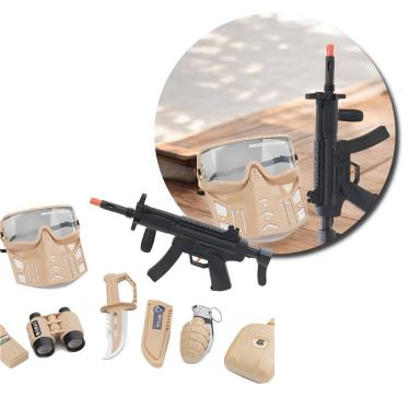 Imagem de Brinquedo Infantil Kit Policial com Rifle, Máscara e Acessórios Educativos para Faz de Conta Fullcommerce