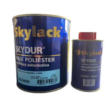 Imagem de Verniz pu automotivo 5000 skylack bi componente com catalizador, incol