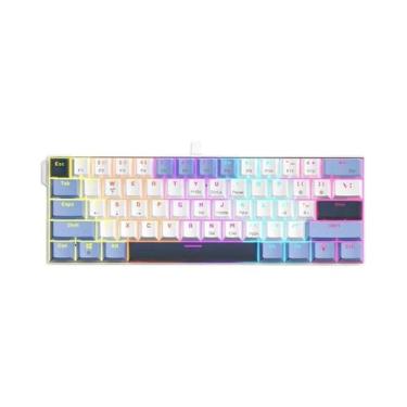 Imagem de Teclado Mecânico Gamer RGB Com Fio, 61 Teclas, Switches Vermelhos Hot-