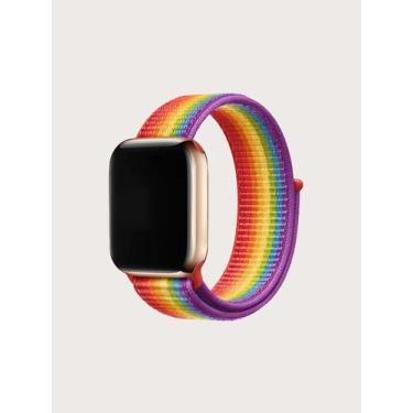 Imagem de Pulseira compatível para Apple Watch 38mm 40mm Series 1 2 3 4 Nylon Pu