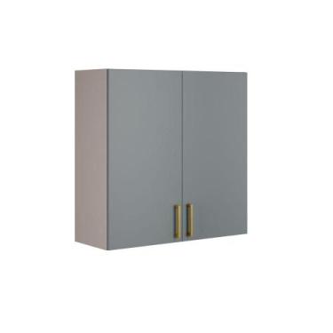 Imagem de Armário Aéreo 2 Portas 80cm 100% Mdf Essence - Itatiaia Fendi-gris