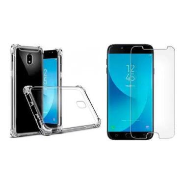 Imagem de Kit Capinha Antichoque + Película Vidro Para Samsung J7 Pro - Universo