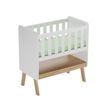 Imagem de Berço Branco e Amêndoa Moveis Peroba Carinho, Branco e Amêndoa