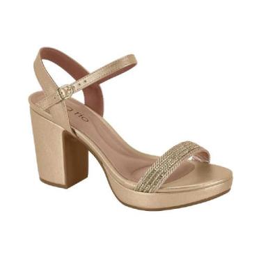 Imagem de Sandalia beira rio salto alto ref 8371.222.30962 feminino, 37, Dourado