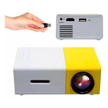Imagem de Projetor LED Portátil YG-300 Suporte Full HD 1080p Com Controle Remoto