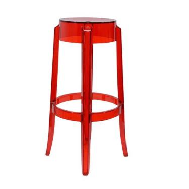 Imagem de Banqueta Ghost - Cor Vermelha - shopshop