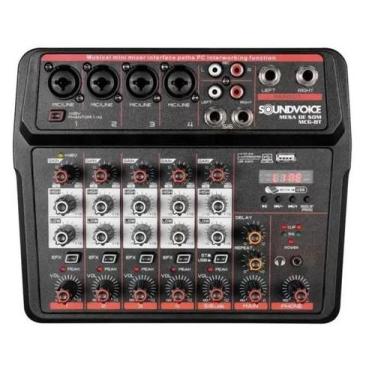 Imagem de Mesa De Som 6 Canais Bluetooth Interface Gravação Usb MC6 BT - Soundvo