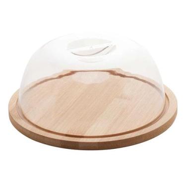 Imagem de Queijeira de Bambu com Tampa Lyor  Elegância e Frescor para sua Mesa P