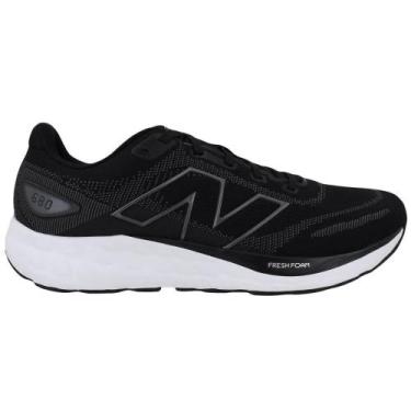 Imagem de Tênis New Balance 680 V8 Masculino, Preto, Branco, 42
