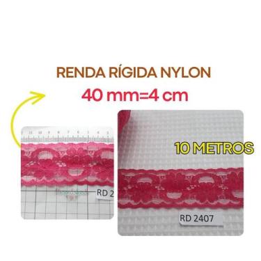 Imagem de Renda Rígida Poliamida 20mm 37mm 50mm 100mm Várias larguras Nylon RNyl