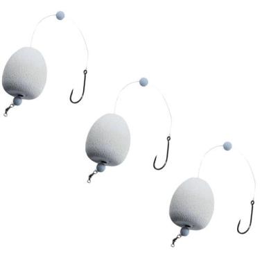 Imagem de kit com 3 Chicotes Completo Boia Pao Jr Pesca 391 Anzol Linha Girador 