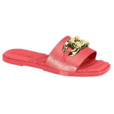Imagem de Sandália Feminina Slide Rasteirinha Rasteira Fivela Brilho Glitter Con
