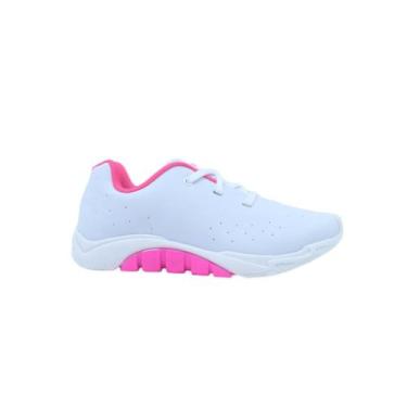 Imagem de Tênis infantil menina kidy mais, Branco, Pink, 31