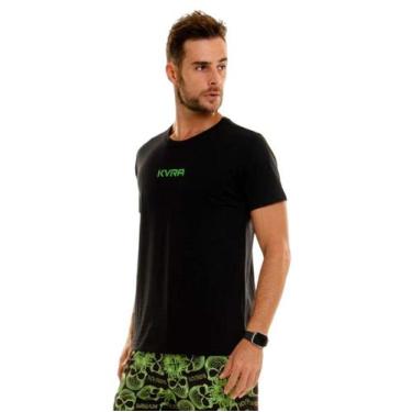Imagem de Camiseta Masculina KVRA 300 Preto Neon, Preto, GG