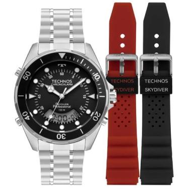 Imagem de Relógio Technos Skydiver WT2060AC/T1P Masculino 44mm Aço Inox
