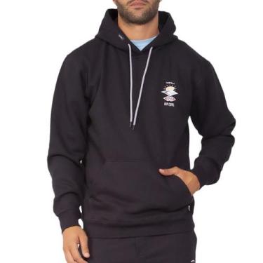 Imagem de Moletom Rip Curl Canguru The Search Oversize Masculino Preto, Preto, 2