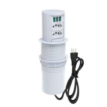 Imagem de Torre Multiplug Automático 2 Tom 20a + 3 usb 5.2A + Indução - CONNECT 