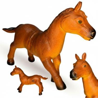 Imagem de KIt Cavalo Vaca Brinquedo Grande C/ Som Borracha Fazendinha - - Europi