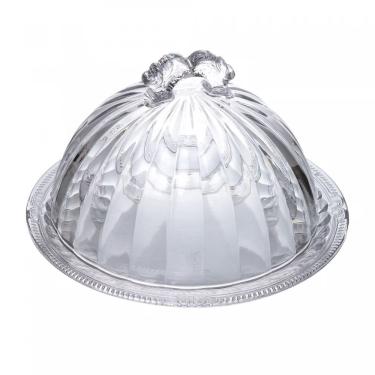 Imagem de Queijeira de Cristal com Tampa Imperial - 18cm - Lyor