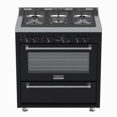 Imagem de Fogao 5 Bocas Venax Temis Preto Gas Glp, Preto, 110V