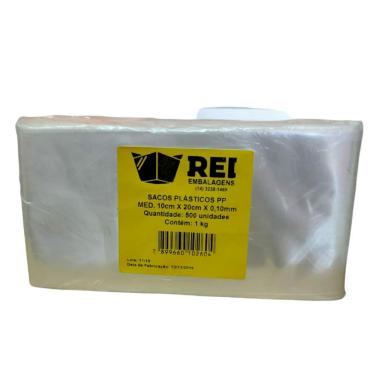 Imagem de Saco Plástico Transparente PP 10x20x0,010 c/1 Kg