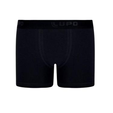 Imagem de Cueca Infantil Boxer de Algodão Lupo, P, Preto