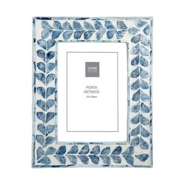 Imagem de Porta retrato geranio 13 x 18 cm ntga home style, AZUL
