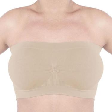 Imagem de Top Bustier Fit Loba sem Costura, Natural, P