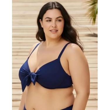 Imagem de Top Plus Size Bojo Reforçado Sustentação Alça Ajustável Push Up Biquín