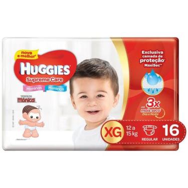 Imagem de Fralda Huggies Supreme Care - Tam. XG 12 a 15kg 16 Unidades