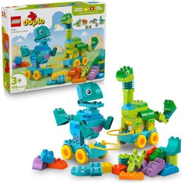 Imagem de LEGO DUPLO - Dinossauros 3 em 1 sobre rodas 10451