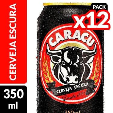 Imagem de Cerveja Caracu Escura Lata 350 ml Embalagem com 12 Unidades