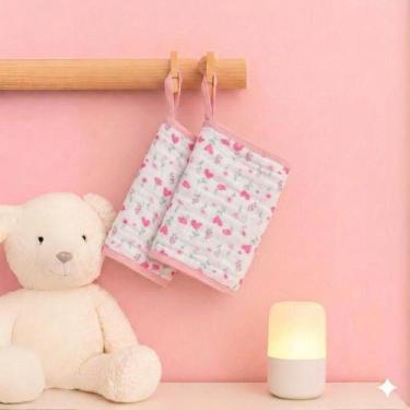 Imagem de Toalha Fraldinha de Boca Bebe Soft 100% Algodão Chupeta Absorvente Pre